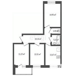 3-к квартира, вторичка, 67м2, 8/11 этаж