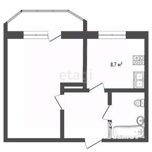 1-к квартира, вторичка, 35м2, 10/10 этаж