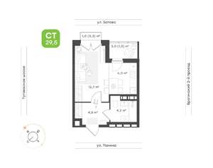 1-к квартира, вторичка, 30м2, 7/18 этаж