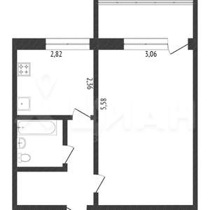 1-к квартира, вторичка, 32м2, 3/9 этаж