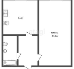 1-к квартира, вторичка, 22м2, 1/9 этаж