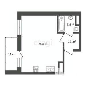 1-к квартира, вторичка, 30м2, 9/10 этаж