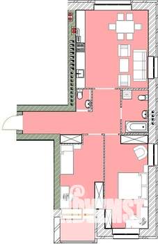 2-к квартира, сданный дом, 79м2, 3/4 этаж