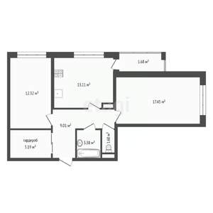 2-к квартира, вторичка, 64м2, 3/10 этаж