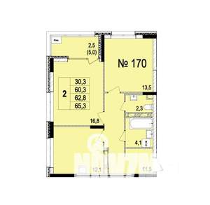 2-к квартира, строящийся дом, 63м2, 3/18 этаж