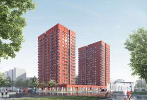 2-к квартира, строящийся дом, 66м2, 11/18 этаж