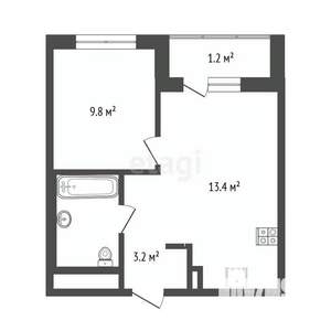 1-к квартира, вторичка, 31м2, 10/17 этаж