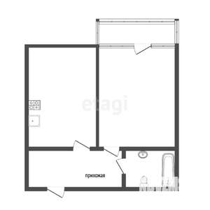 1-к квартира, вторичка, 35м2, 1/10 этаж