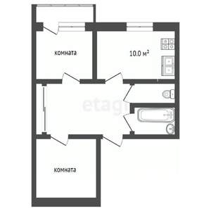 2-к квартира, вторичка, 56м2, 3/9 этаж