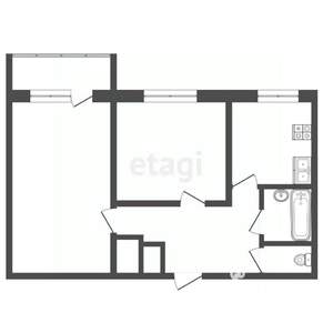 2-к квартира, вторичка, 44м2, 8/9 этаж