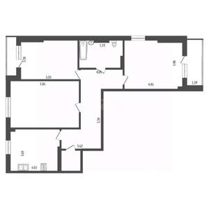 3-к квартира, вторичка, 117м2, 4/8 этаж