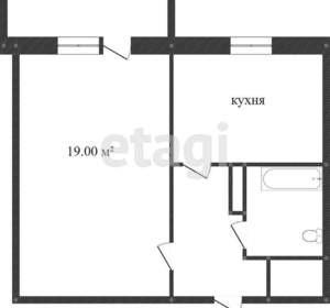 1-к квартира, вторичка, 28м2, 7/9 этаж