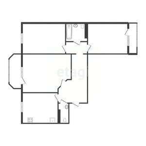 3-к квартира, вторичка, 78м2, 1/10 этаж