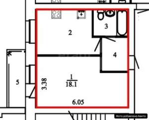 1-к квартира, вторичка, 39м2, 1/3 этаж