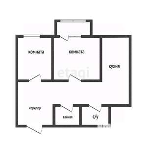 2-к квартира, вторичка, 41м2, 5/5 этаж
