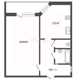 1-к квартира, вторичка, 38м2, 14/16 этаж