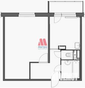 1-к квартира, вторичка, 34м2, 10/10 этаж
