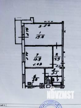 2-к квартира, вторичка, 52м2, 6/10 этаж