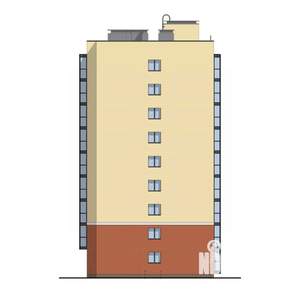 1-к квартира, строящийся дом, 39м2, 9/9 этаж
