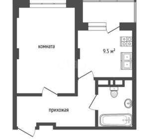 1-к квартира, сданный дом, 39м2, 4/10 этаж