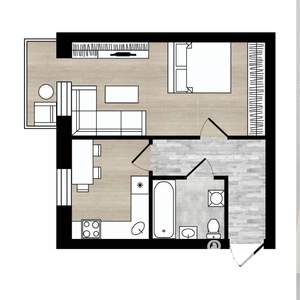 1-к квартира, вторичка, 31м2, 5/5 этаж