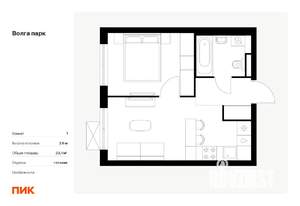 1-к квартира, вторичка, 32м2, 14/17 этаж