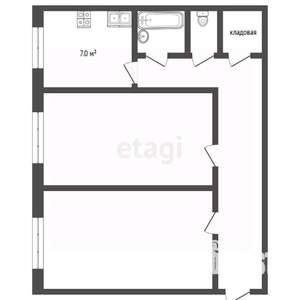 2-к квартира, вторичка, 60м2, 5/5 этаж