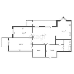 3-к квартира, вторичка, 101м2, 3/7 этаж