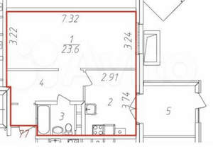 2-к квартира, вторичка, 59м2, 1/10 этаж