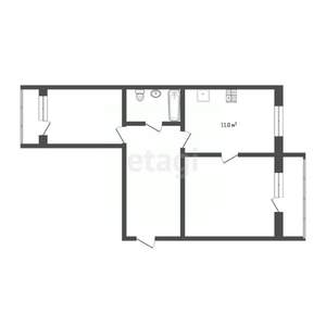 2-к квартира, вторичка, 55м2, 7/17 этаж