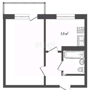 1-к квартира, вторичка, 30м2, 8/10 этаж