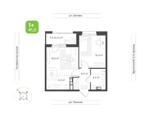 2-к квартира, вторичка, 42м2, 18/18 этаж