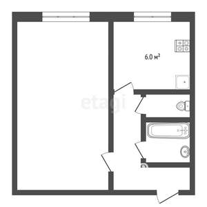 1-к квартира, вторичка, 32м2, 3/9 этаж