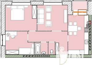 3-к квартира, вторичка, 69м2, 1/4 этаж