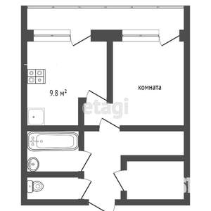 1-к квартира, вторичка, 34м2, 11/12 этаж