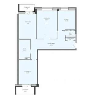 3-к квартира, вторичка, 116м2, 3/7 этаж