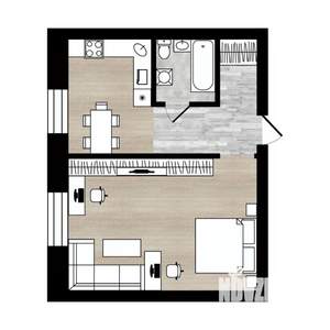 1-к квартира, вторичка, 30м2, 1/9 этаж
