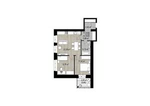 2-к квартира, строящийся дом, 64м2, 3/4 этаж