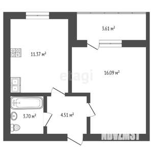 1-к квартира, вторичка, 36м2, 9/10 этаж