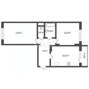 2-к квартира, вторичка, 56м2, 5/10 этаж