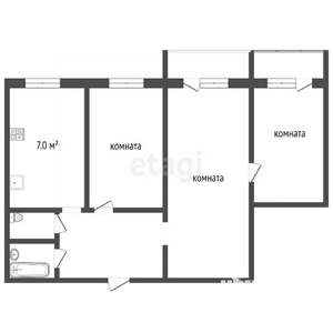 3-к квартира, вторичка, 53м2, 3/9 этаж
