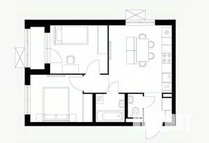 2-к квартира, вторичка, 46м2, 5/17 этаж