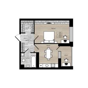 1-к квартира, вторичка, 42м2, 8/10 этаж