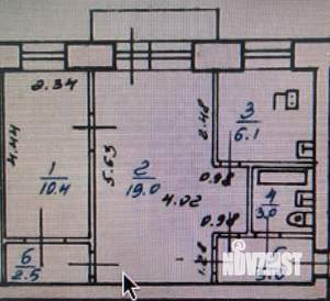 2-к квартира, вторичка, 44м2, 5/5 этаж