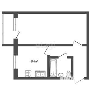 1-к квартира, вторичка, 31м2, 3/5 этаж