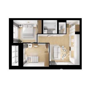 2-к квартира, вторичка, 46м2, 6/17 этаж