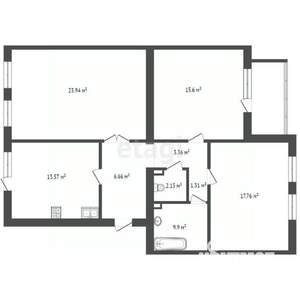 3-к квартира, вторичка, 90м2, 2/3 этаж