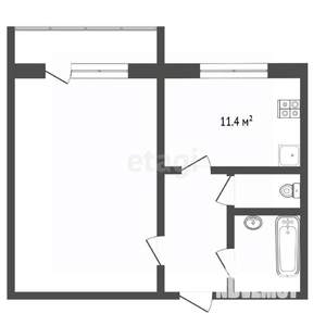 1-к квартира, вторичка, 39м2, 2/11 этаж