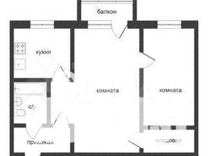 2-к квартира, вторичка, 48м2, 5/5 этаж