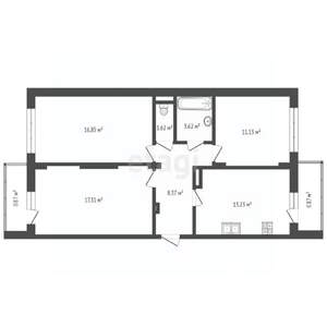3-к квартира, вторичка, 74м2, 5/10 этаж
